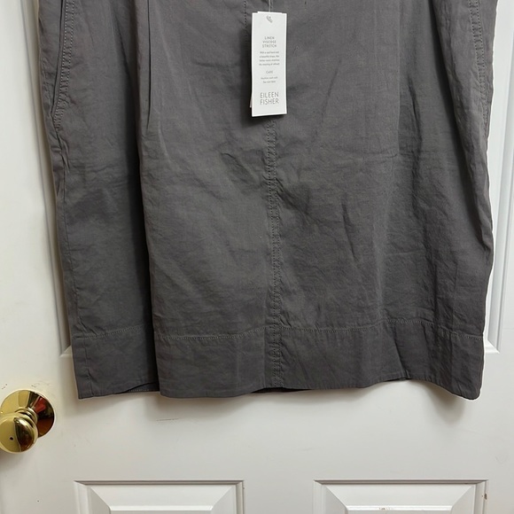 NWT Eileen Fisher Linen Blend Dapple Short Skirt Gray Size 14 - Picture 3 of 16